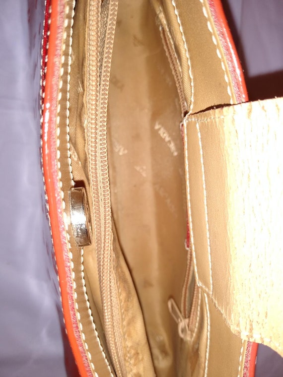 Arcadia Italian Made 2-Tone Patent Leather Handbag - image 5