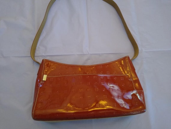 Arcadia Italian Made 2-Tone Patent Leather Handbag - image 2