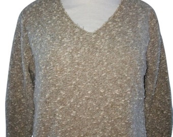 Vintage Late 90's Eileen Fisher V-Neck Wool/Nylon Pullover Sweater Sz PL