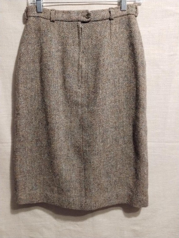 Rare Vintage Harris 100% Wool Handwoven Herringbo… - image 2