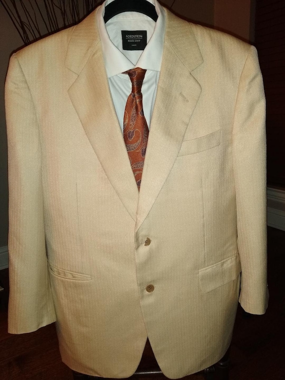 Vintage Canali 100% Silk/Wool 2 Button Spring Bla… - image 1