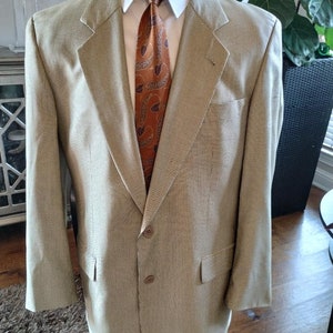 Vintage 90s Hugo Boss Corleone Houndstooth 2 Button Blazer Sz 40L.
