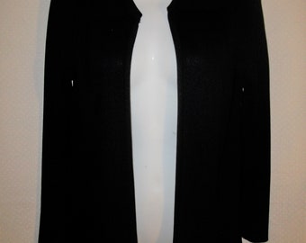 Vintage exclusief Misook Petite LS open front geribbeld vest Sz. XS