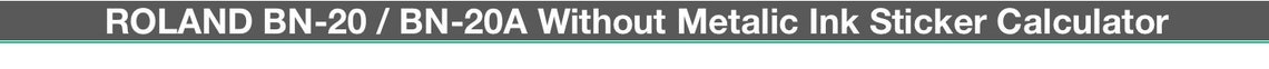 Sticker Pricing Calculator Roland BN20 BN-20 Bn20a Bn-20a Sticker ...