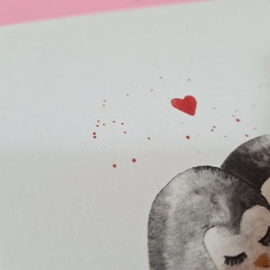 Postkarte Pinguin Liebe Bild 3