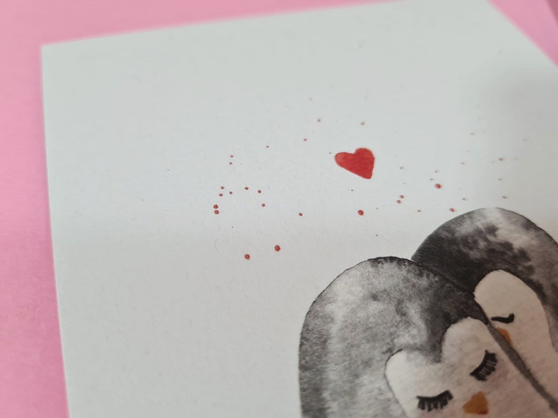 Postkarte Pinguin Liebe Bild 3