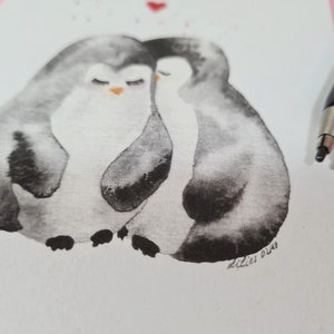 Postkarte Pinguin Liebe Bild 2