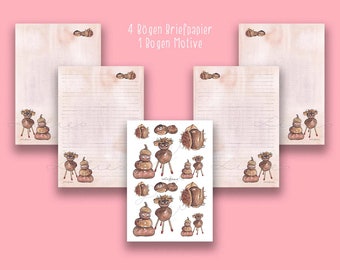 Stationery Chestnut - Printable A4