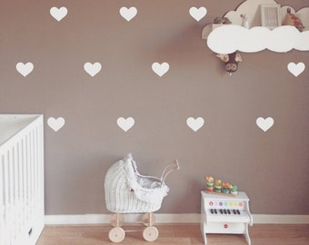 Hearts Vinyl Sticker / Heart Home decor / Little hearts decoration / Nursery kids room decor / Love Wall decal