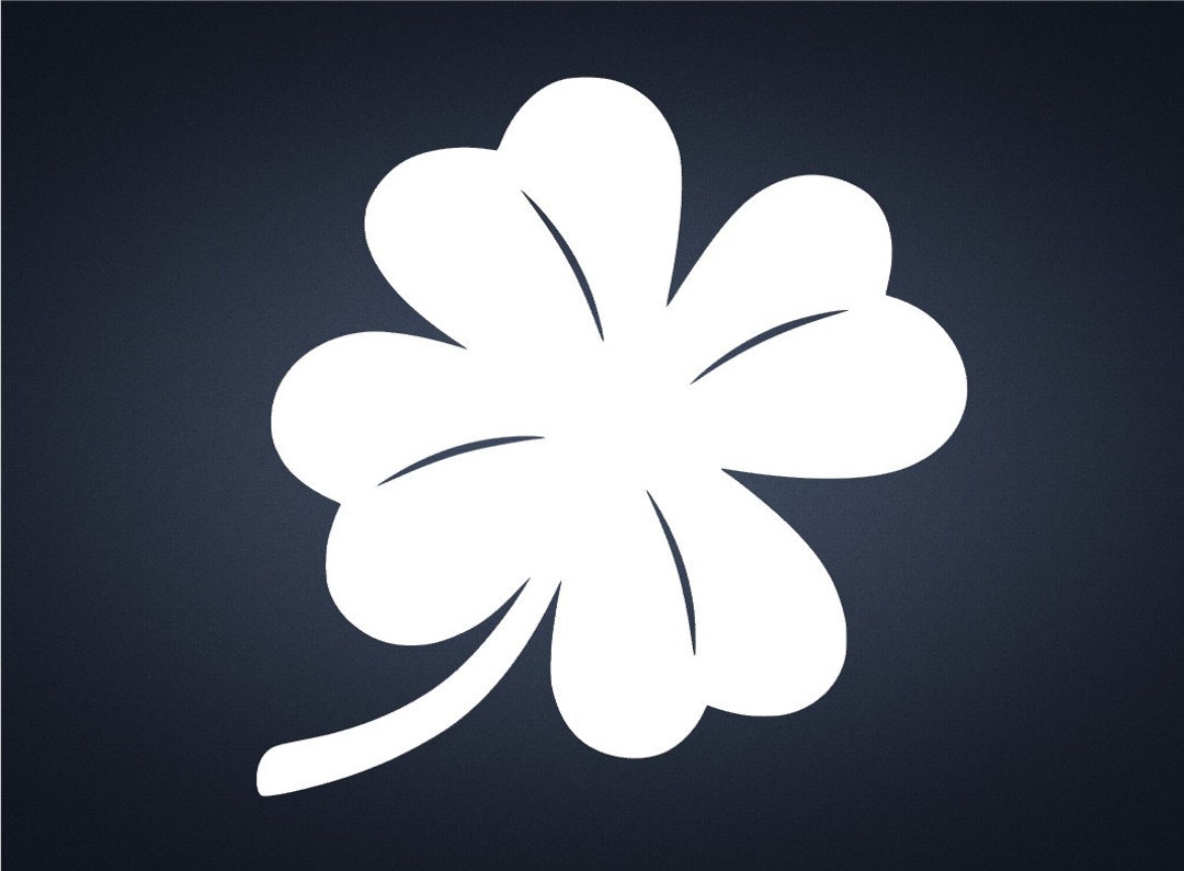 2x Four Leaf Clover Decal, 4 Clover Sticker, Leaf Lucky Charm, Shamrock ...