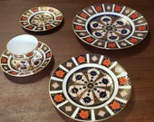 5 Piece Dinner Place Setting Royal Crown Derby Old Imari Pattern 1128 c.1980s