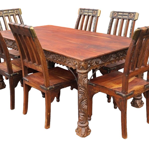 Carved Dining Table Etsy