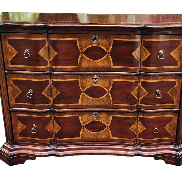 Great Drexel Heritage Inlaid 3 Drawer Hall Chest Commode Model 585-870