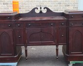 Antique 19th Century Federal Style Mahogany Dining Room Buffet Sideboard Cowan Chicago