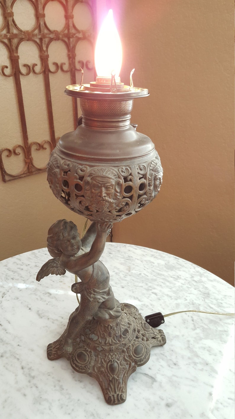 Angel lamp angel oil lamp lantern vintage angel Etsy
