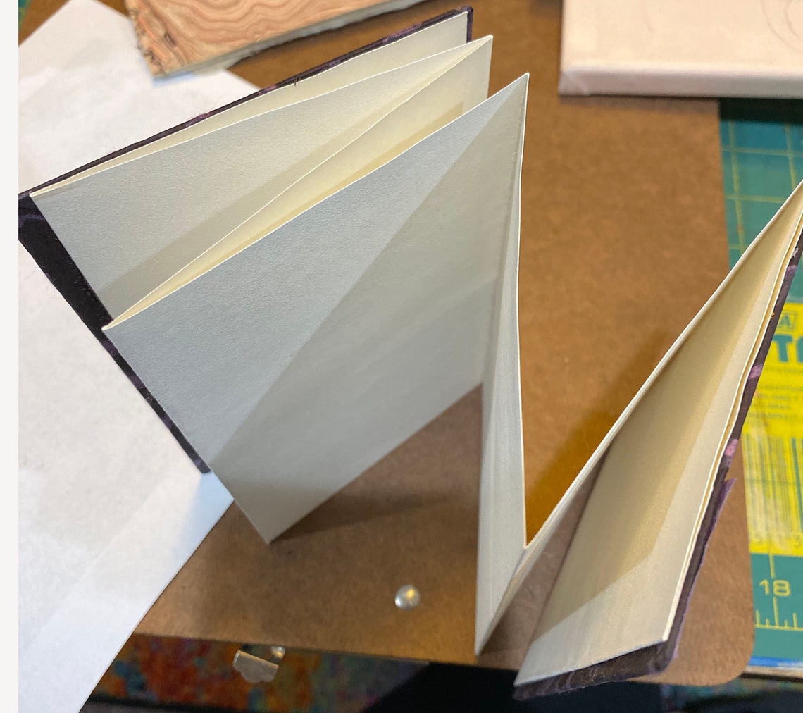 Handmade Accordion Book 8 pages Blank with pockets Keepsake Etsy