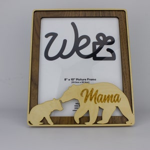 Mama Bear Picure Frame, 4x6, 5x7, 8x10, Layered wood Picture Frame