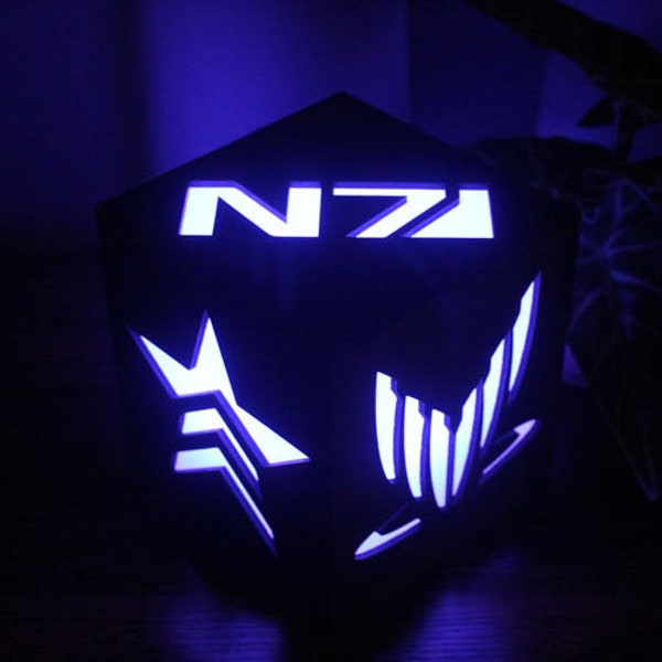 N7 Mass Effect Lamp Cube-great gamer gift-unique night light