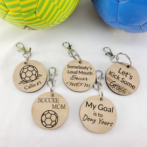 Laser Engraved Soccer Keychain: Custom Sports Gift