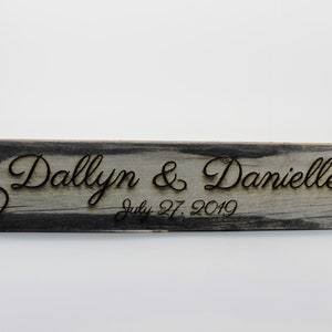 Personalized Laser Engraved Barn Wood Sign: Rustic Farmhouse Wedding Decor