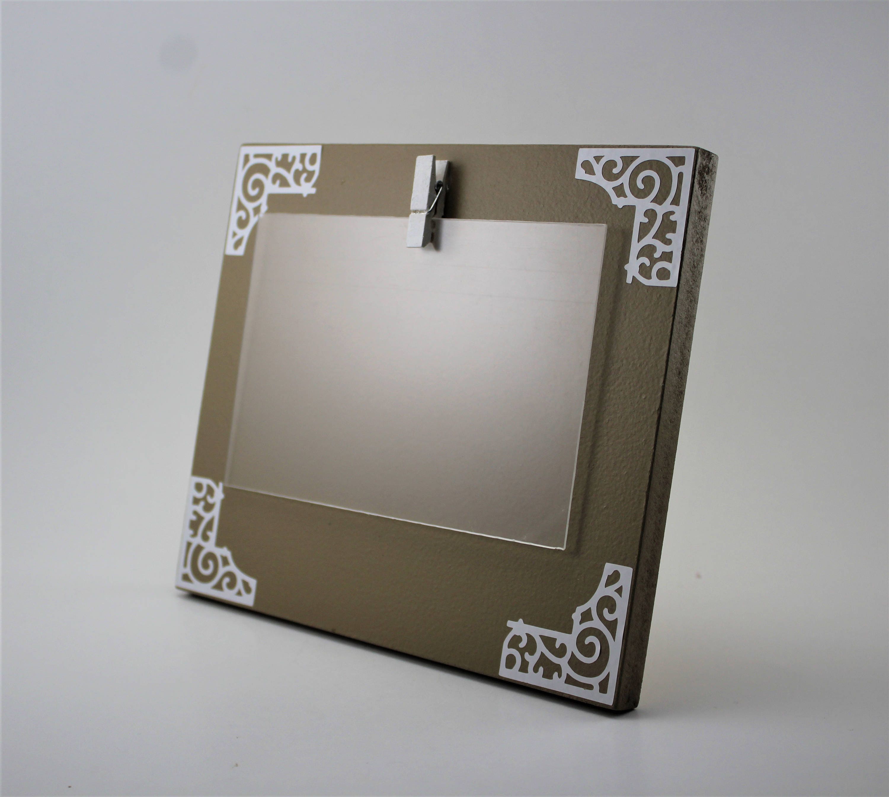 clip picture frame small picture frame brown picture frame Etsy