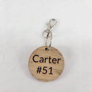 Football Keychain name and number personalized bag tags football team gifts senior