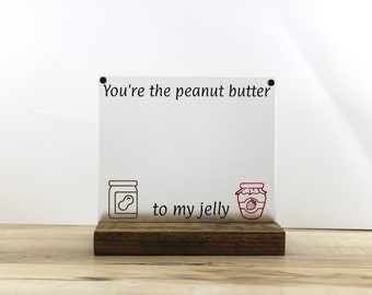 peanut butter and jelly picture frame, 4x6 photo frame, personalized, custom, glass frame wood collage sayings, polaroid frame multi