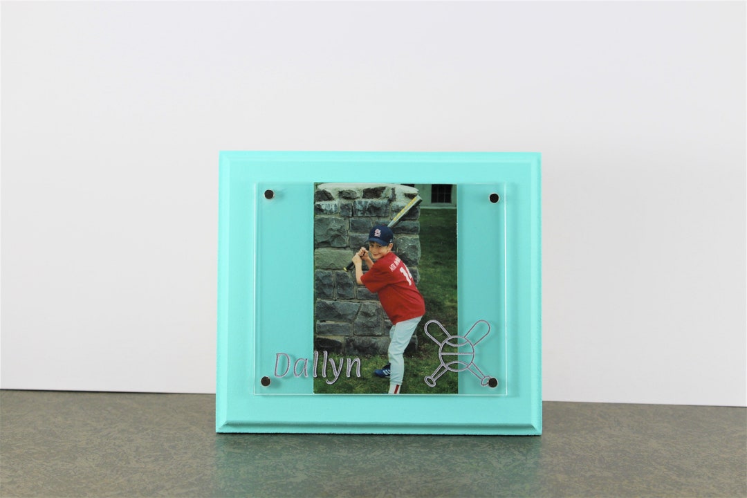 Softball Picture Frame, Baseball Picture Frame, 4x6 Frame, Mint Picture