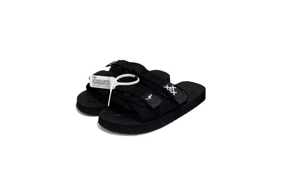 Sandals Double Strap Sport Sandal Slides Black Velcro - Etsy