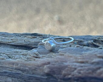 California Agate Ring: Handmade 925 Sterling Silver, US Size 7