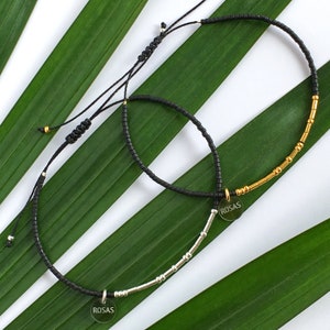 Pulsera Código Morse Ibiza / Bañado en oro