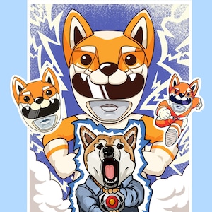 Shiba Ranger Bundle Pack, Stickers and Print