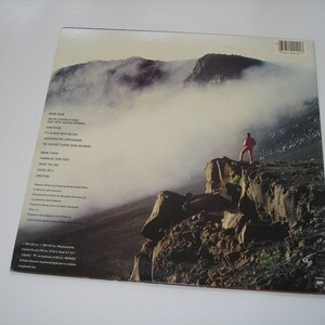 Pu&ograve; includere: Copertina di un album con una persona in tuta rossa in piedi su una scogliera rocciosa, che domina un paesaggio montuoso nebbioso. La tracklist dell'album &egrave; visibile a sinistra. L'estetica generale &egrave; attenuata, con un focus sul paesaggio naturale.