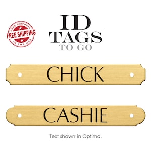 Solid Brass Saddle Plate Custom engraved personalized horse equine plate in 2 styles.