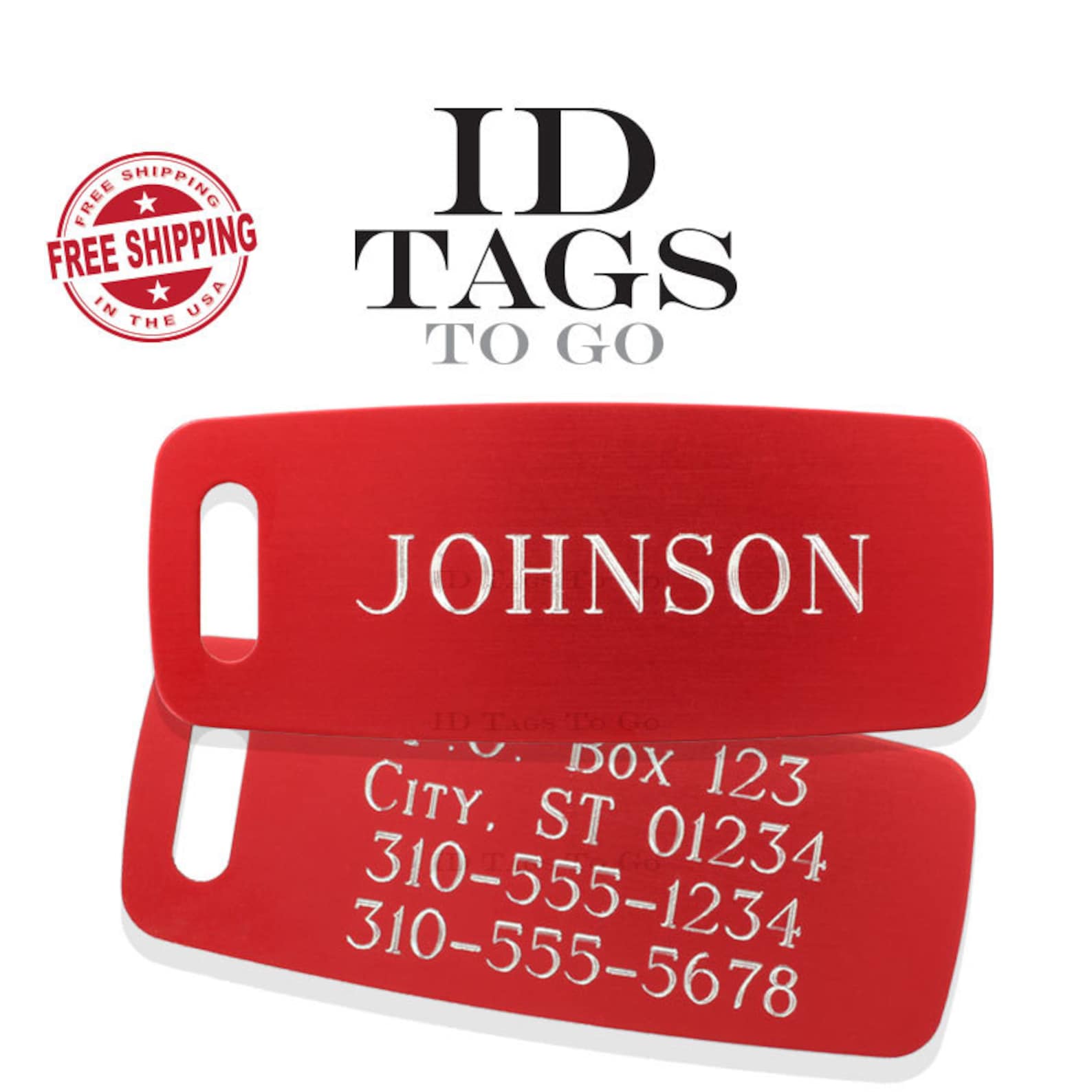 Luggage Tags Personalized. Golf Bag Tags. Engraved Tag ID Etsy