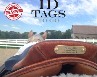 Solid Brass Saddle Plate. Large Saddle Nameplate. Personalized Equestrian Gift. Trophy Plate. Custom Engraved.