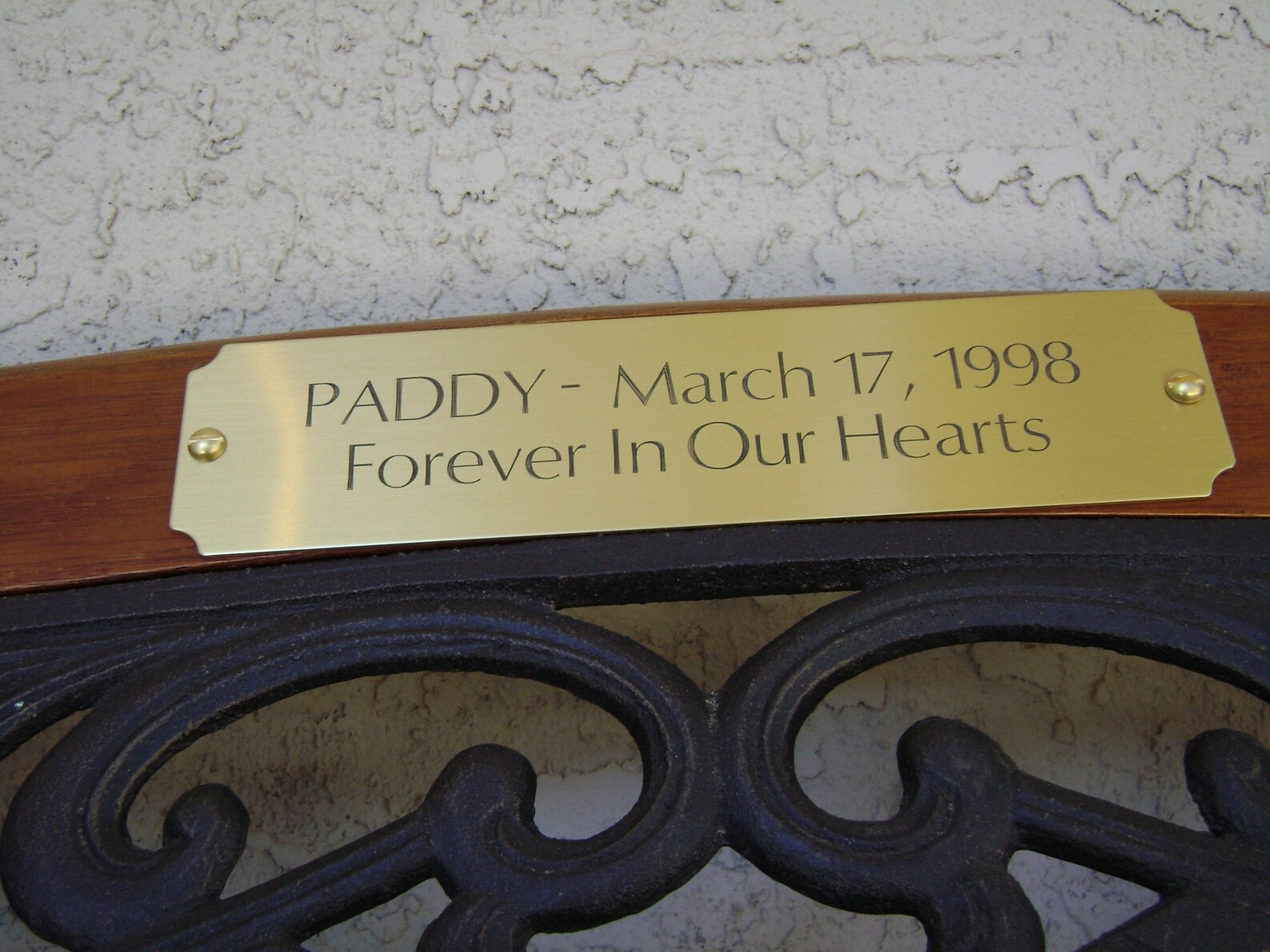 Park Bench Memorial Plaque Brass Custom engraved personalized Etsy