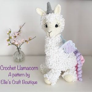 PATTERN: CROCHET LLAMACORN, Llamacorn crochet pattern, crochet unicorn, crochet llama, amigurumi llama, llama crochet pattern, llama pattern