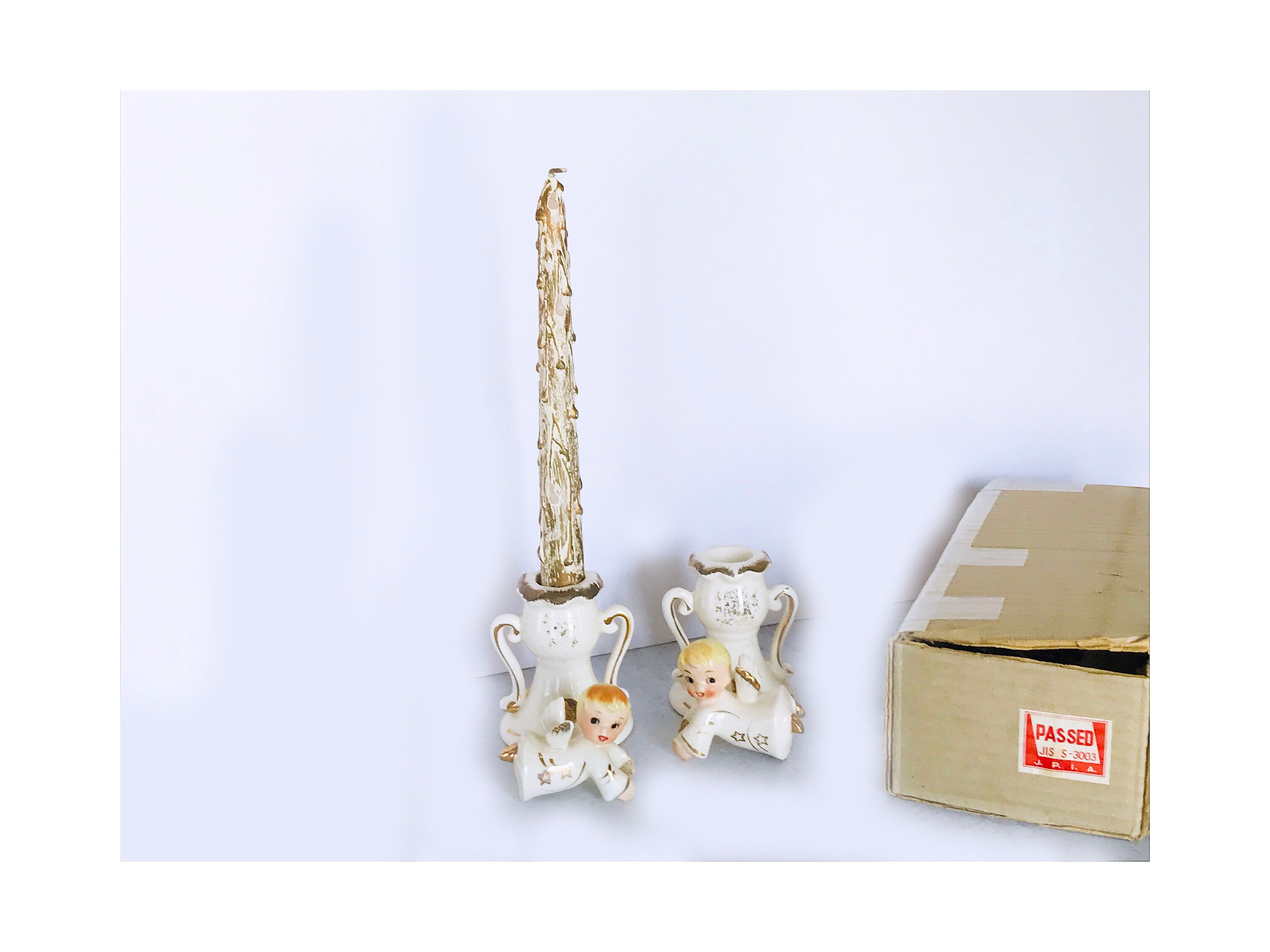 Tilso Japan Angel Candle Climbers With Candle Holders Wood Etsy