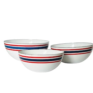 Cathrineholm Club Celebration Norway Enamel Bowl - Set of 3