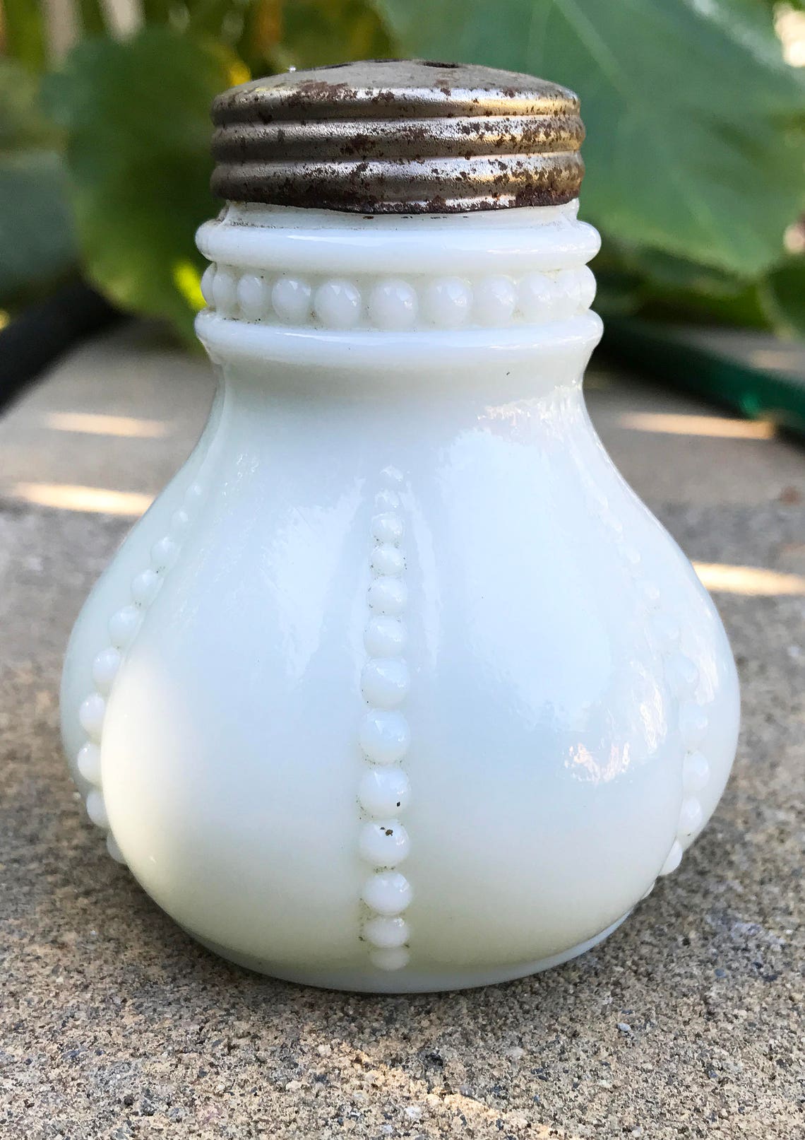 Antique Beaded Glass Shaker Etsy