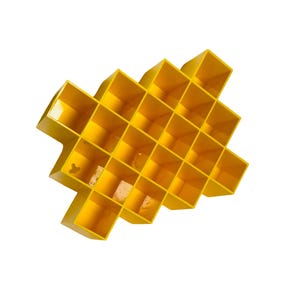 MCM Copco Honeycomb Spice Rack Cubic Yellow Lubge Randel