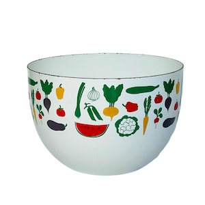 MidCentury Arabia Finland Vegetable Finel Enamel Bowl Kaj Franck