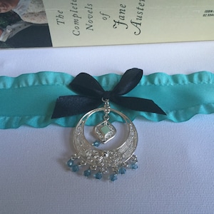 Victorian Choke- Teal and Black