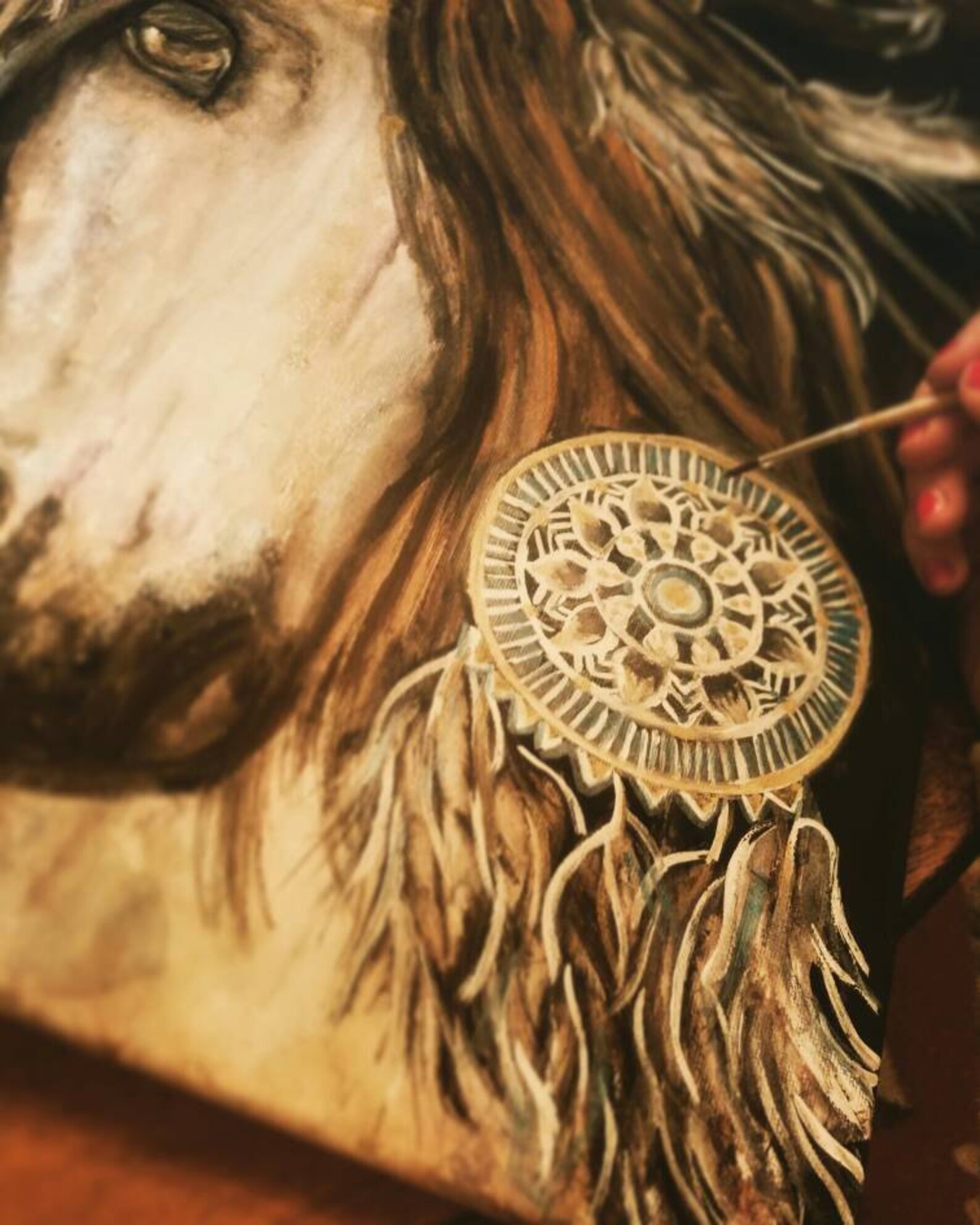 SOLD Dream Catcher Horse Painting Original Watercolors on Etsy