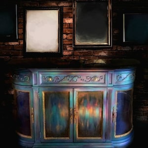 SOLD/ Mermaid / Northern lights / peacock buffet / sideboard