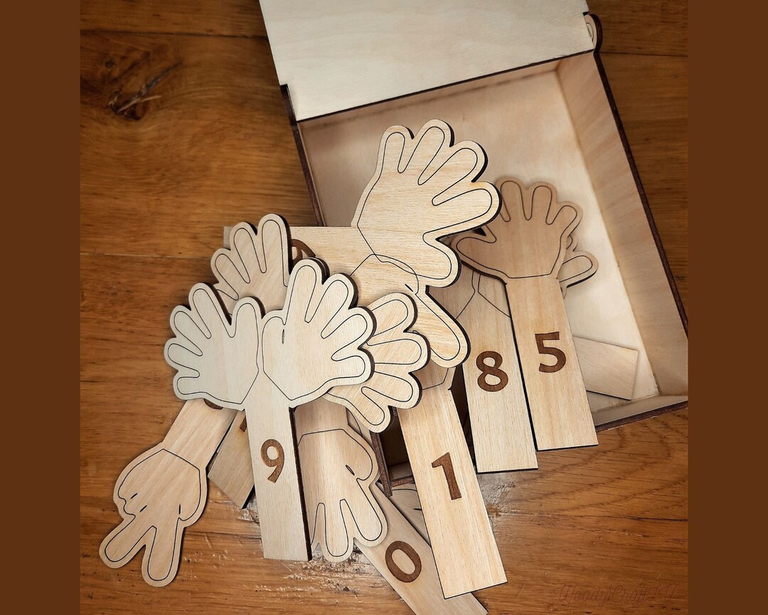 Wooden Counting Sticks, Personalizable Gift for Toddler, Montesori ...