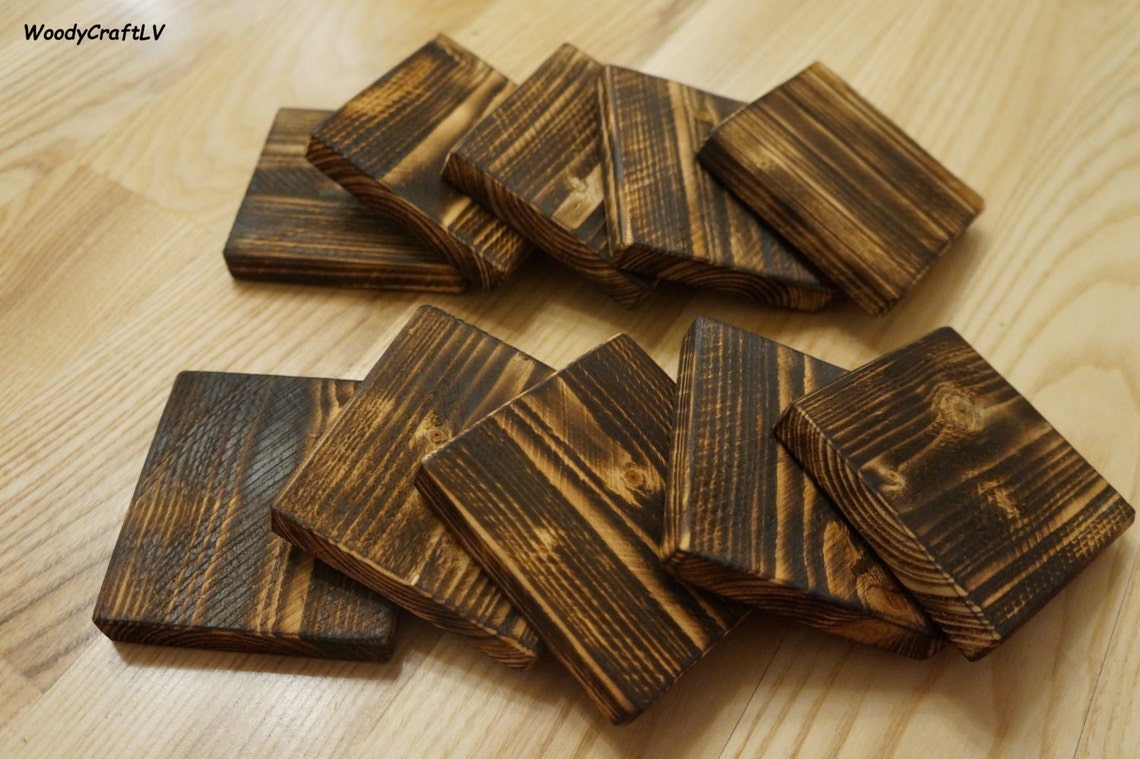 Set of 10 rustic wood boards wood boards burned wood rustic Etsy