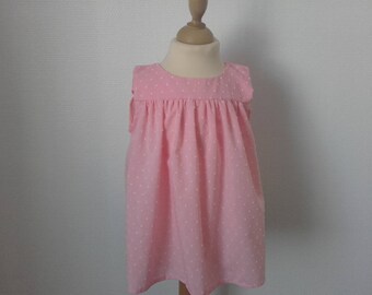 The top without sleeves, 6, Pink White satin