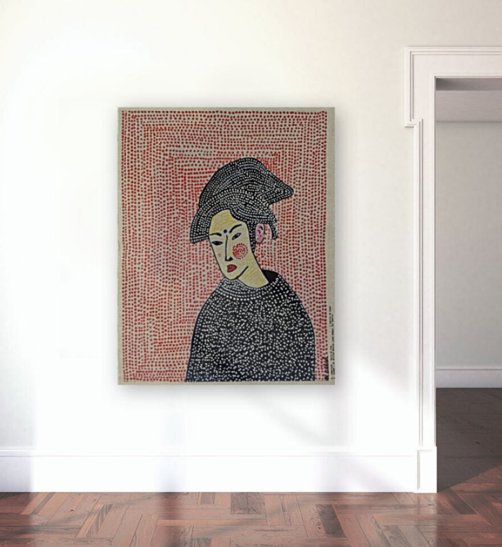 Linen Print 100 x 130 cm / Original artwork printed on Natural Etsy